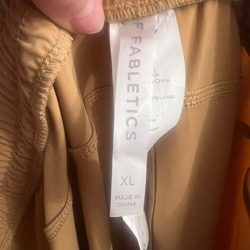 The One Jogger Women's Fabletics Size XL Quicksand Tan Drawstring Joggers Pants - Picture 2 of 6